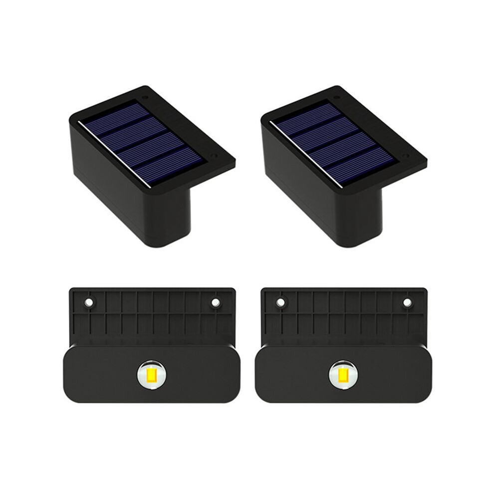 4 Pcs Led Solar Wall Lamps Stair Outdoor Ing Fence Porch Decorative Lamp Step Fence Yard Garden Warm Light 6034170022849