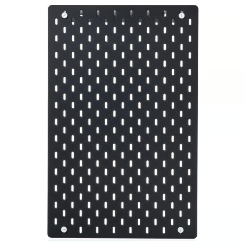 Pegboard Wall Organizer 14.25x22 Black Modular Storage Panel for Home Office Kitchen Bathroom