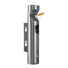 Outdoor Cigarette Receptacle Wall Mounted Ashtray with Airtight Extinguishing Design and Rustproof Stainless Steel Body
