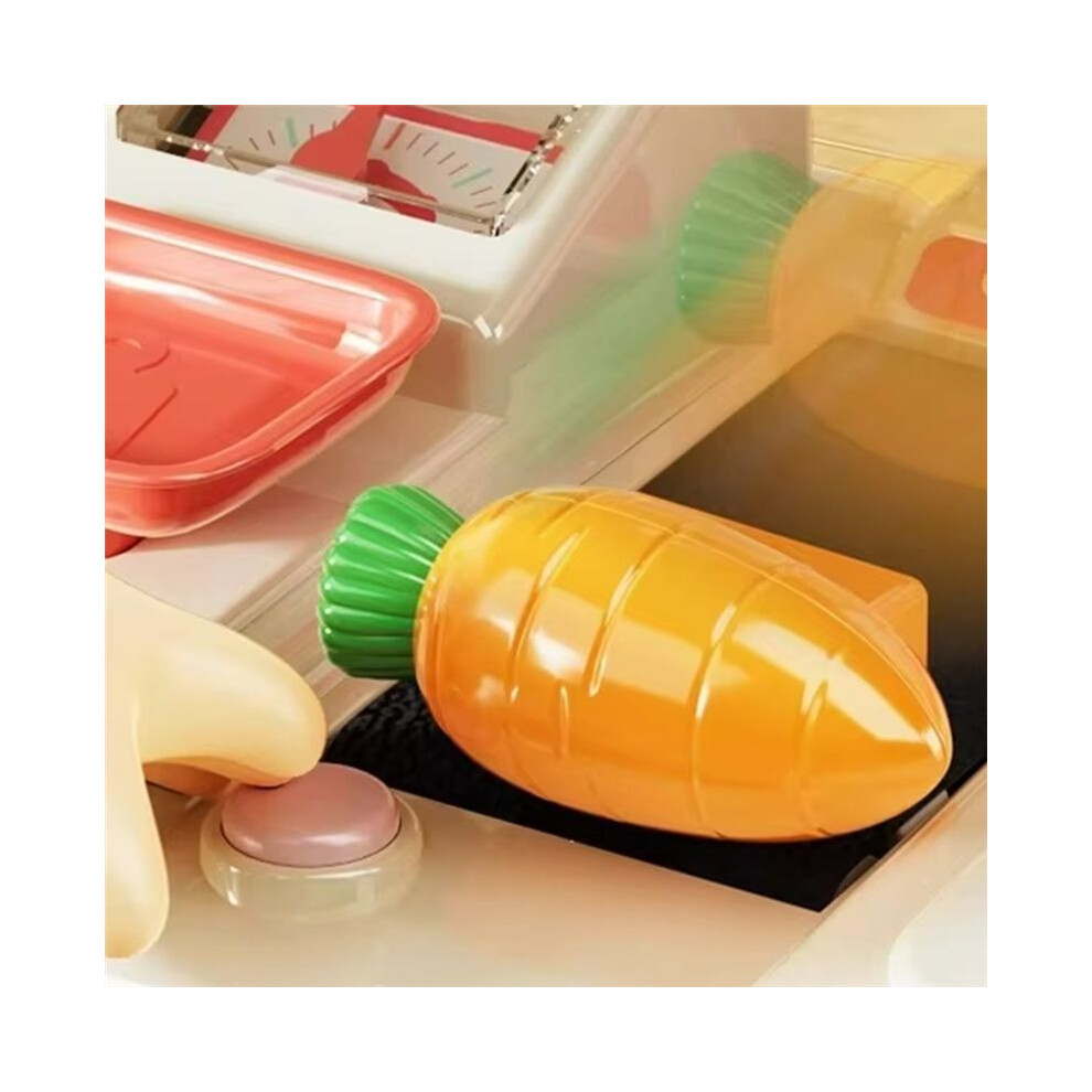 Supermarket Cash Register Toys Shopping Intelligent Recognition Pretend With Scanner Microphone Toy For Kids Tauoh