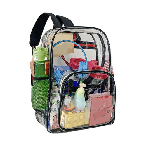 Two-Piece Suit Portable Multifunctional Bag Unisex Waterproof Backpack Transparent Backpack. Rainbow White 2