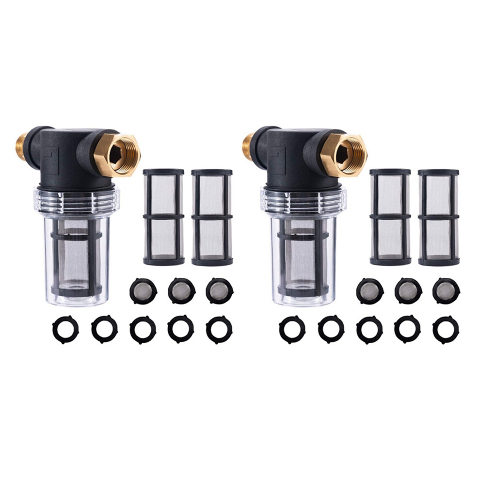 2X Sediment Filter Attachment Water Hose Filter, Garden Hose Filter For Pressure Washer Inlet Water 6032170714016