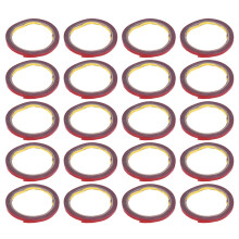 20Pcs Strong Permanent Double Sided Super Sticky Foam Tape Roll for Vehicle Car, Red 6MMx3Meter