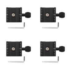 4X Aluminium 50 mm Snelontgrendelingsplaat QR-Klem Past op Arca-Swiss Standaard voor Statiefbalhoofd