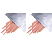 20 Sticks BCuP-5 Copper Brazing Rods, 10 Inch Flat Self Fluxing for HVAC, Air Conditioning and Refrigerator Solder