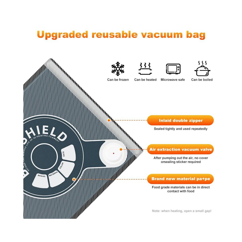 20Pcs 3D Printer Filament Vacuum Storage Bag For Pla, Abs, Petg, Strong Seal 4713327227178
