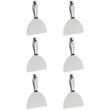 6X Couteau à Mastic 6 Pouces, Grattoir Monobloc en Acier Inoxydable Poli de Qualité Supérieure pour la Finition des Cloisons Sèches