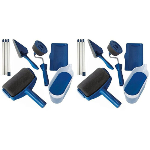 12pc Multifunctional Paint Roller Corner Brush Handle Tools Wall Painting Roll DIY Household Operate Painting Brushes 1