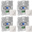 4X LED Dimmer  230V for Dimmable LEDs/Halogen 5-200W with White Cover Plate 1