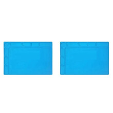 2X ESD Silicone Soldering Mat High Temperature Resistant Work Pad for Hot Air Rework Soldering Station Phone Repair