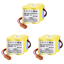 3Pack BR2/3AGCT4A 6V 4400mAh Lithium Battery Pack for Fanuc CNC A98L00310025, Long Backup Power