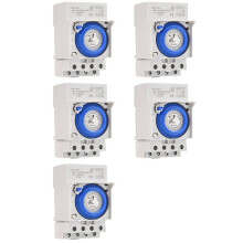 5X SUL181h Din Rail Analog Mechanical Timer 30 Minutes Programmable AC110V-230V 24 Hours Timer