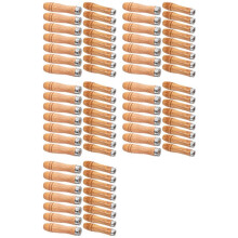100x Wooden File Handle with Strong Metal Collars,50pcs for 6 Inch-8 Inch File + 50pcs for 10 Inch-12 Inch File(2 Size)