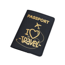 RFID Passport Holder Leather Wallet with RFID Blocking Protection Travel Organizer for Men and Women Black