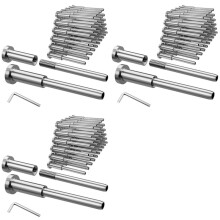 Invisible Cable Railing Kit -60Pcs 1/8In T316 Stainless Steel Invisible Receiver Swage Stud End for 2In X 2In Metal Post
