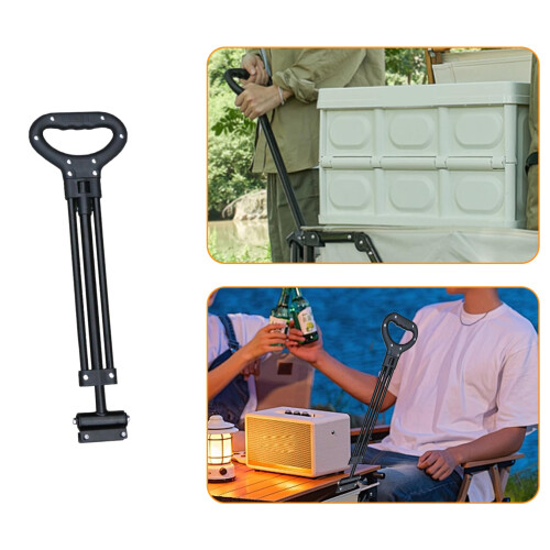 Wagon Push Handle Attachment with Stretchable Steel Design, Adjustable Replacement Handle for Folding Utility Cart 2