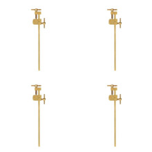 4X Woodworking Wood Clamp, Brass Parallel Clamp Fast Fixed Clip Auxiliary Fixture Splicing Board Positioning Panel 24cm