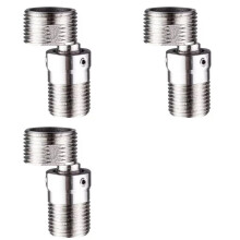 3X New Angled Curved Foot 360 Rotatable Angle Adjustment Eccentric Screw Corner Wall Mounted Shower Faucet Adapter