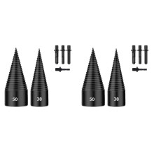 12 PCS Firewood Log Splitter, 38mm+50mm Log Splitter Drill Bits, Wood Log Splitter +4 Handles