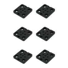6X Placa de Pórtico com Ranhura em V Alumínio 2020 Perfis de Alumínio, Placa Deslizante Especial para Peças de Impressora 3D
