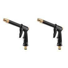 2X Draagbaar Hogedrukwaterpistool Reiniging Auto Wasmachine Tuinbesproeiingsslang Mondstuk Schuimdraad Snelkoppeling