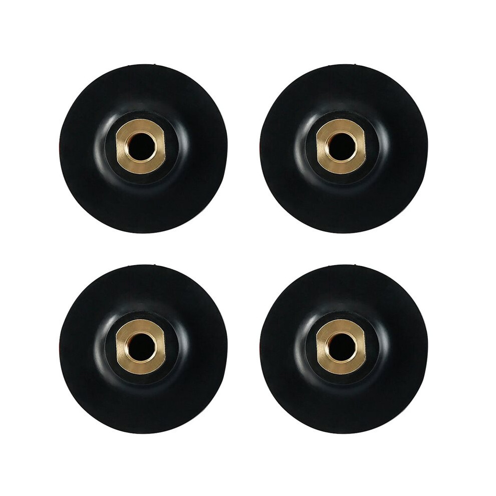 Photos - Grinder / Polisher 4X Rubber Backing Pad Polishing Grinding Disc Holder for Angle Grinder M14 Abrasive Self-Adhesive 3In