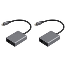 2X USB C Type-C to RJ45 1000Mbps External Network Card Ethernet Adapter for Chromecast 4K TV Stick
