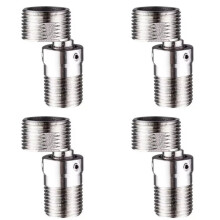 4X New Angled Curved Foot 360 Rotatable Angle Adjustment Eccentric Screw Corner Wall Mounted Shower Faucet Adapter