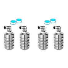 4PCS Fully Automatic Water Level Control Float Valve, Stainless Steel Floating Valve -1/2In Side Water Intake