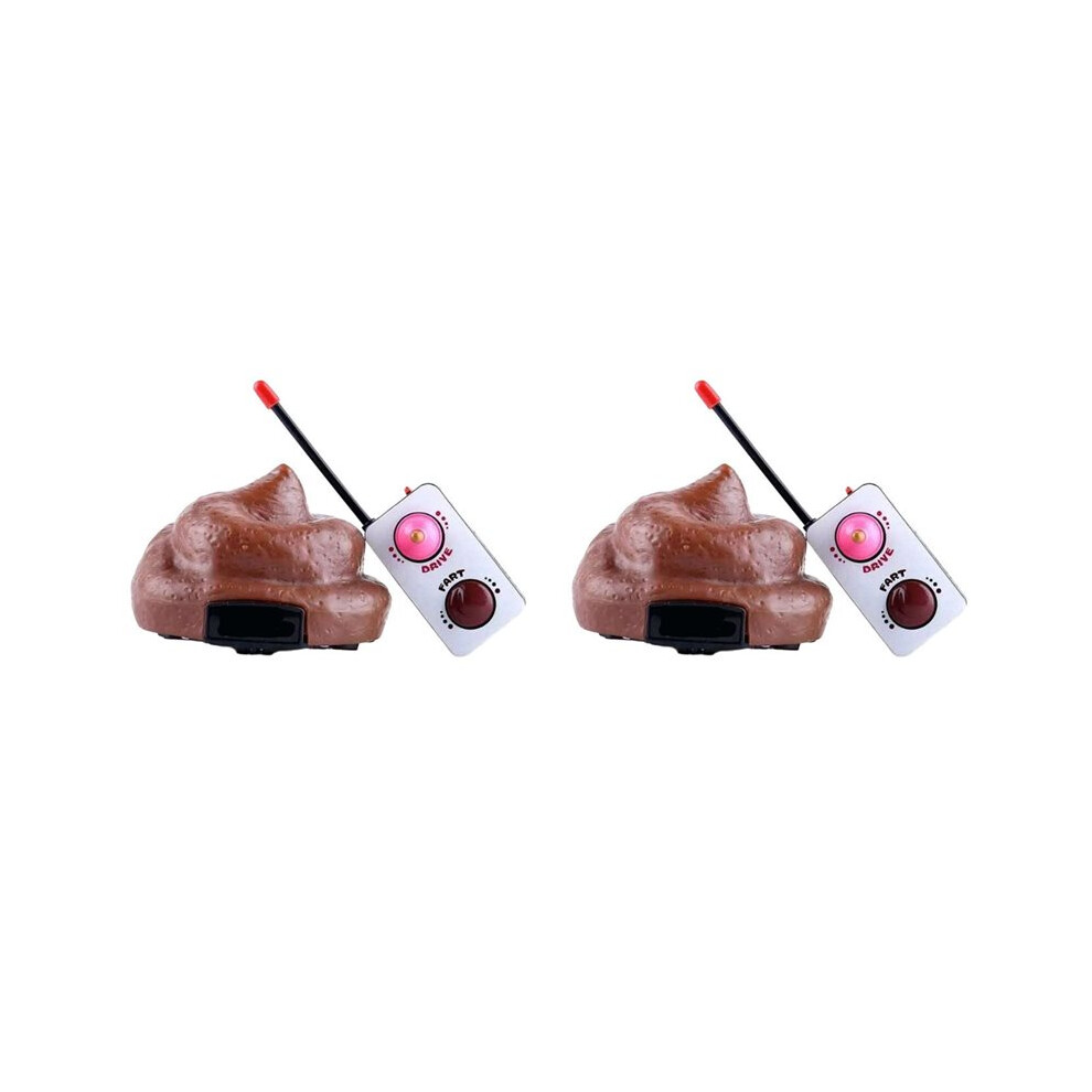 Brecantia 2X Speedy Remote Control Poop Car Hilarious Joke Prank Toy For Kids Family Fun Great For Gags And Birthday Celebrations
