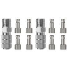 2X Airbrush Quick Coupler Quick Release Adapter Connecter Kit with 4 Male Fittings 1/8inch Male for Badger-Airbrush