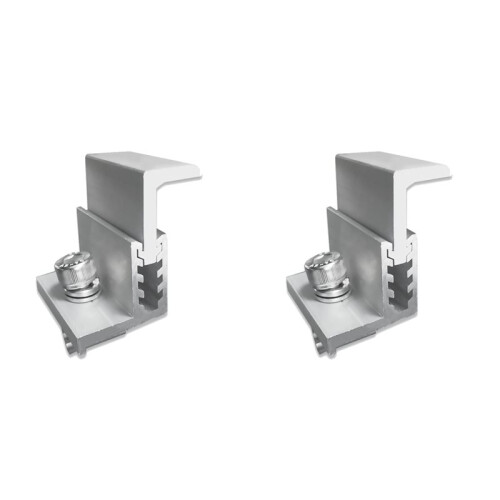 20PCS Solar Panel Mounting Bracket Side Clamp Kit Adjustable 30/35/40/45mm Fixing Clamp Solar Panel Mount Bracket