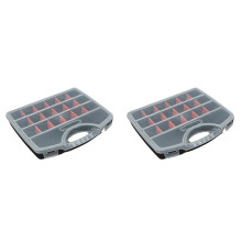 2X Portable Plastic Parts Box Screw Hardware Storage Box Material Compartment Boxes Electronic Component Tool Box