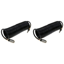 2X Air Hose,25ft Air Compressor Hose with Bend Restrictor,PE  Air Hose with 1/4 Solid Pure Copper Quick Connect