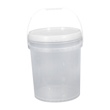 25L Clear Plastic Paint Bucket with LeakResistant Lid and HeavyDuty Handle for Garage and Workshop Use