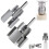 2X Integrated Internal & External Pipe Threading Tool, Dual-Function Pipe Thread Cutting Tool, 1/2inch + 3/4inch 3