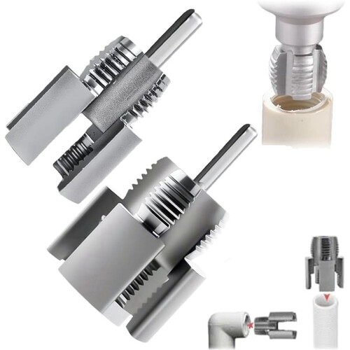 2X Integrated Internal & External Pipe Threading Tool, Dual-Function Pipe Thread Cutting Tool, 1/2inch + 3/4inch 2