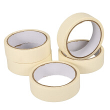 5 Rolls White Masking Tape for Painting, Durable Paper Painter's Tape with Clean Removal and Sharp Edges