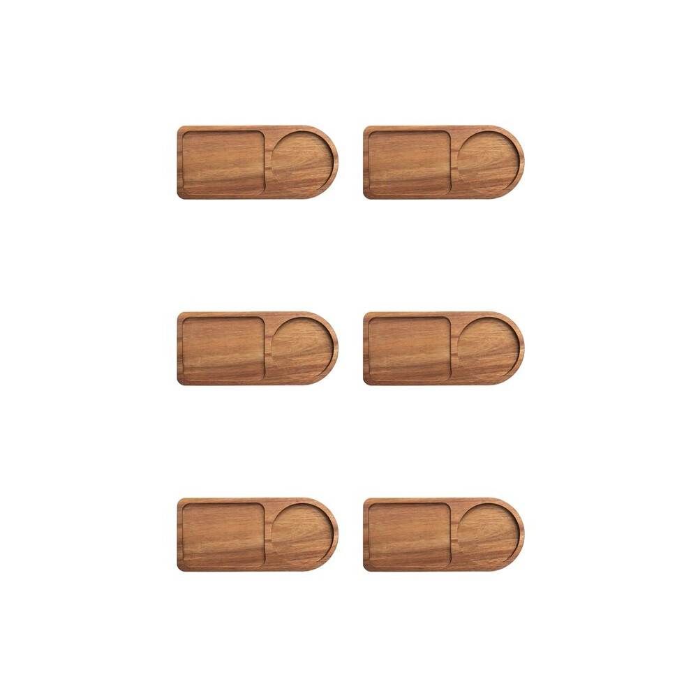 Brecantia 6X Coffee Tray Wood Plate Breakfast Tray For Serving Food Hospitality Coffeeware Teaware Decor Table Decoration C