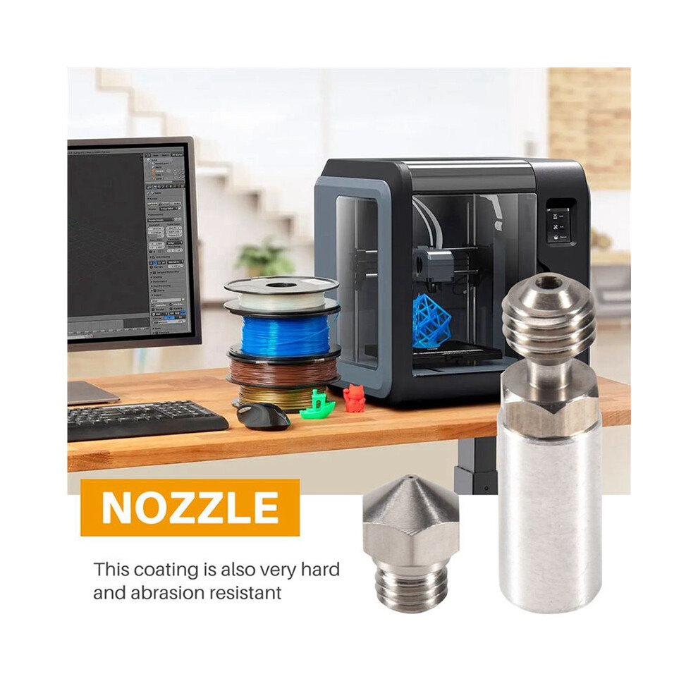2 Set 0.4Mm Mk10 All Metal Hotend Kit Nozzle For Wanhao, Flashforge, Powerspec Brecantia