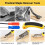 6Pcs Staple Remover, Heavy Duty Upholstery Staple Puller Tool with Ergonomic Handle, Tack-Puller Tool Nail Puller A 8