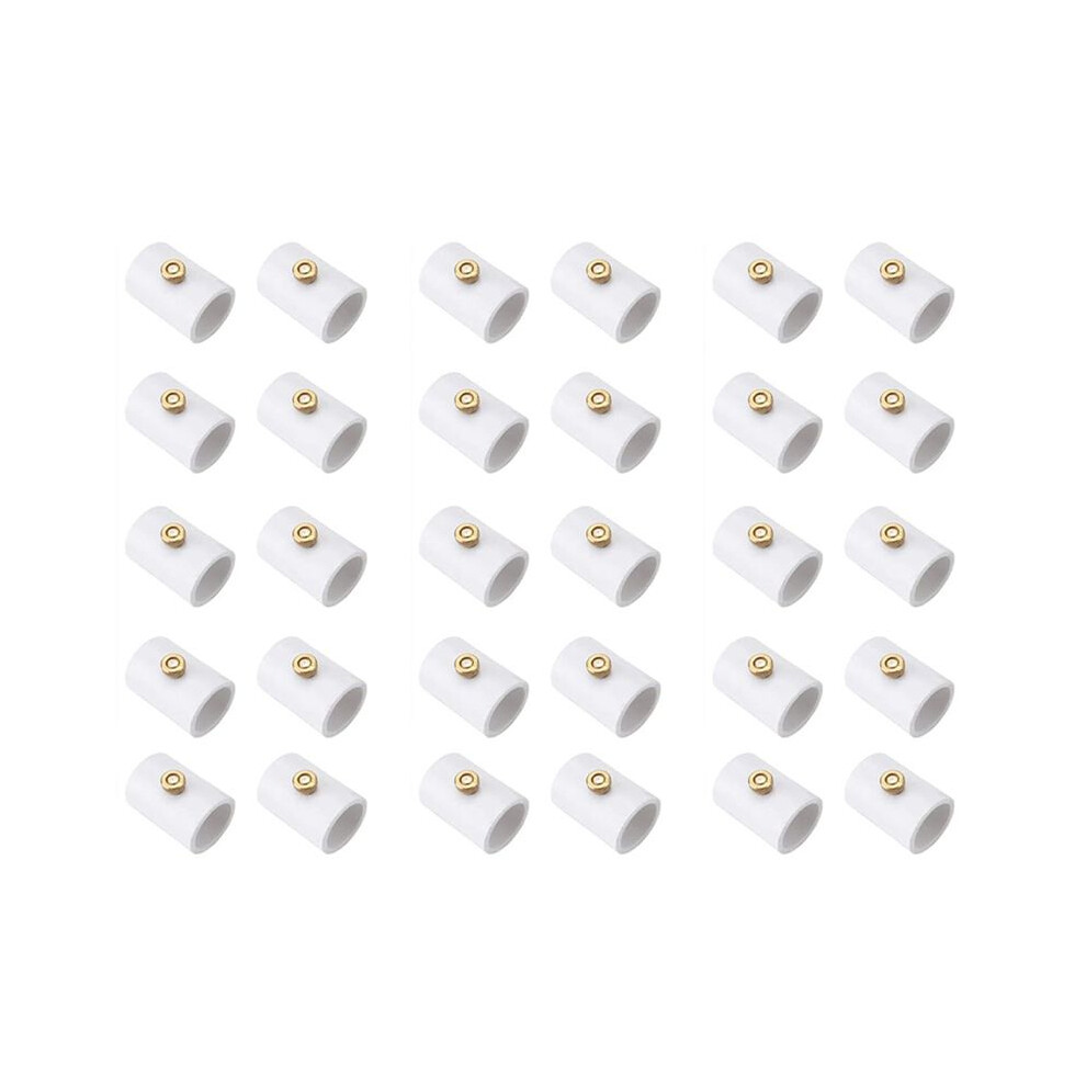 Brecantia 30Pcs 1/2 Inch Pvc Mist Nozzle Misting System For Patio Outdoor Coupling Pvc Split Section With Mist Nozzle
