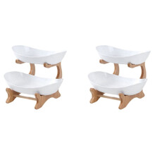2X Plateau de Fruits Supports Assiettes de Table Vaisselle Cuisine Bol à Fruits Cloisonné Bonbons Gâteaux Plateaux Vaisselle Plats A