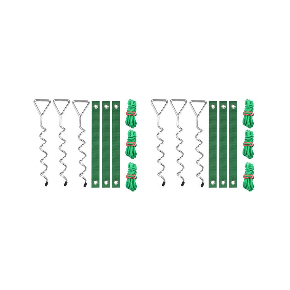 6X Tree Stake Kit, Heavy Duty Spiral Tree Stakes And Supports For Leaning Trees And Young Trees Straightening Silver 6031048130637
