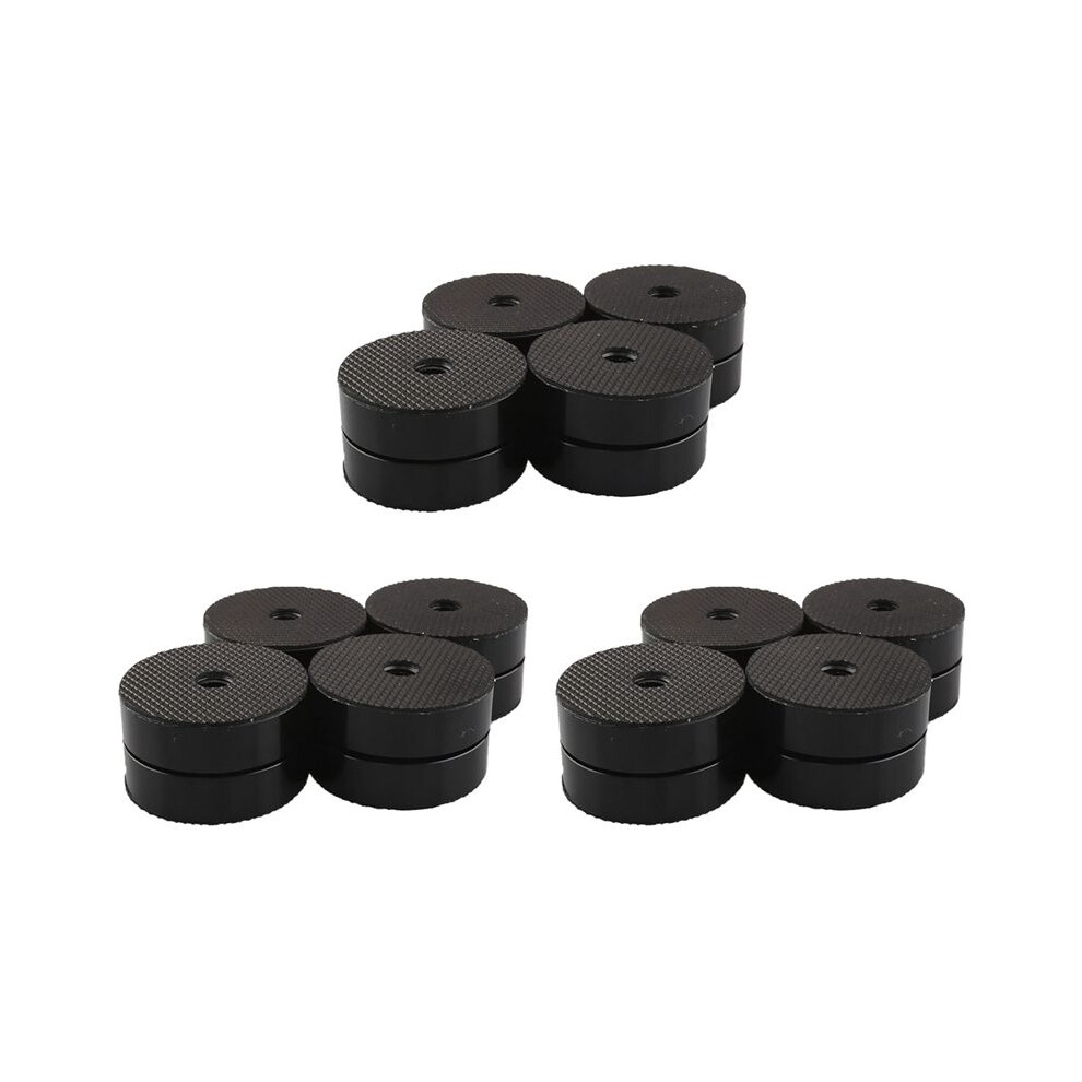 12Pcs Hifi Speaker Isolation Feet Cushion Pads Stand Feet 40X23mm Aluminum Vibration Dampener Black 6032154217137