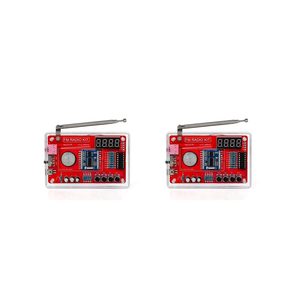 2X Diy Fm Radio Electronic Kit 87-108Mhz Fm Radio Diy Welding Practice Rda580 Diy Soldering Project Practice Solder 6033594518501