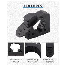 Jack Handle Keeper Shovel Holder Mount, Rubber Clamp Mount Fits 1-1/7Inch to 1-3/7Inch Diameter Tools- 8 Pack