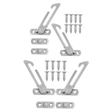 4Pcs Stainless Steel Window Restrictor Lock Latch for Child Safety, Tool Installation, Adjustable Opening Limit