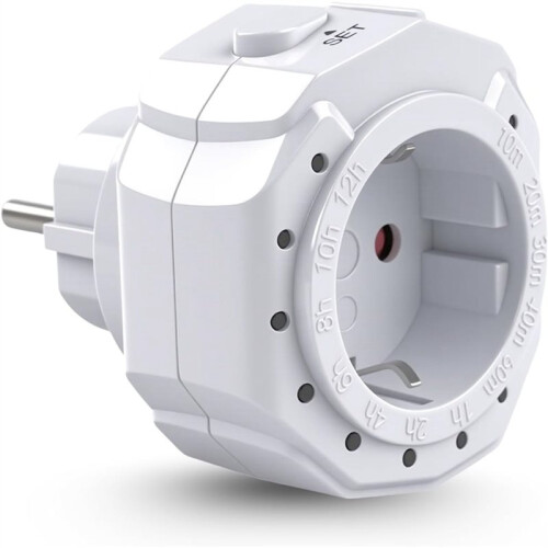 2X 12  Ranges with 2 Buttons Timer  Socket LED Display, Countdown Status for Lighting and Household EU Plug 1