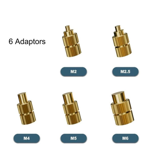 2X Pointes de Fer à Souder T12 pour Insertion D'Écrous à Chaud, Kit D'Insertion M2-M6, Adaptateurs D'Indentation